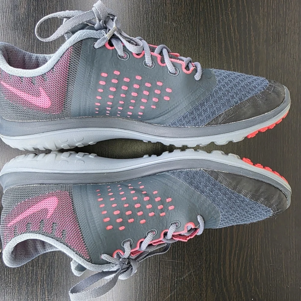 Nike FS Lite Run 2 Gray/Pink Running Shoes 684667-005 Womens Size 8.5 - Picture 12 of 16